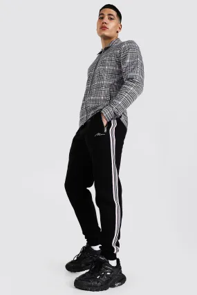 Man Jacquard Harrington Tracksuit | boohooMAN UK