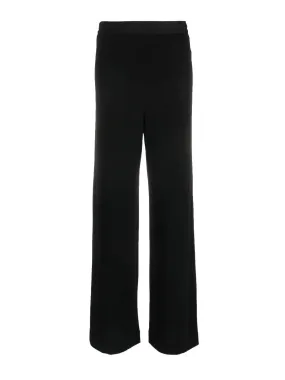 Mandala wide-leg trousers, black