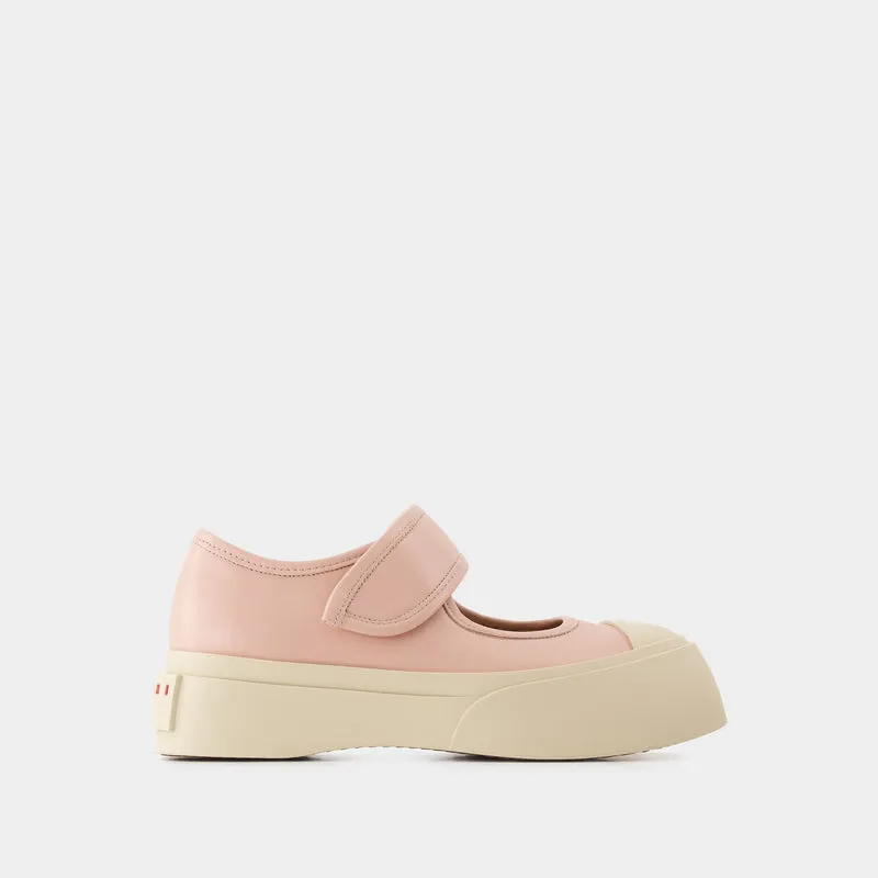 Mary Jane Sneakers - Marni - Leather - Pink