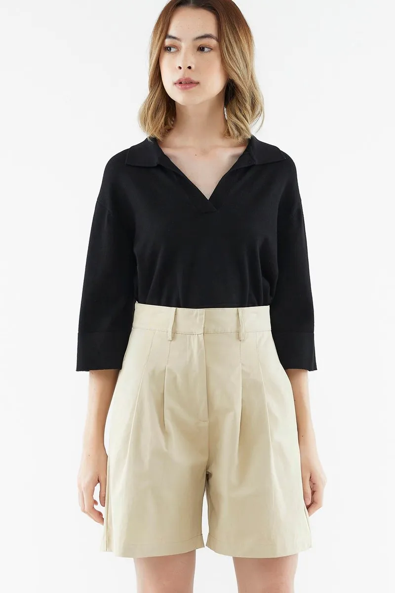 Maysen Collared Knit Top 