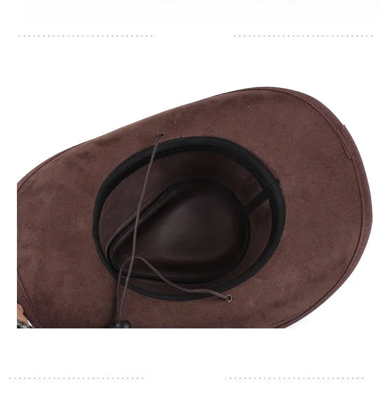 Western Casual Style Patchwork Pattern Jazz Cowboy Hat