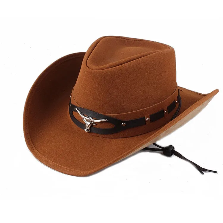 Western Casual Style Patchwork Pattern Jazz Cowboy Hat