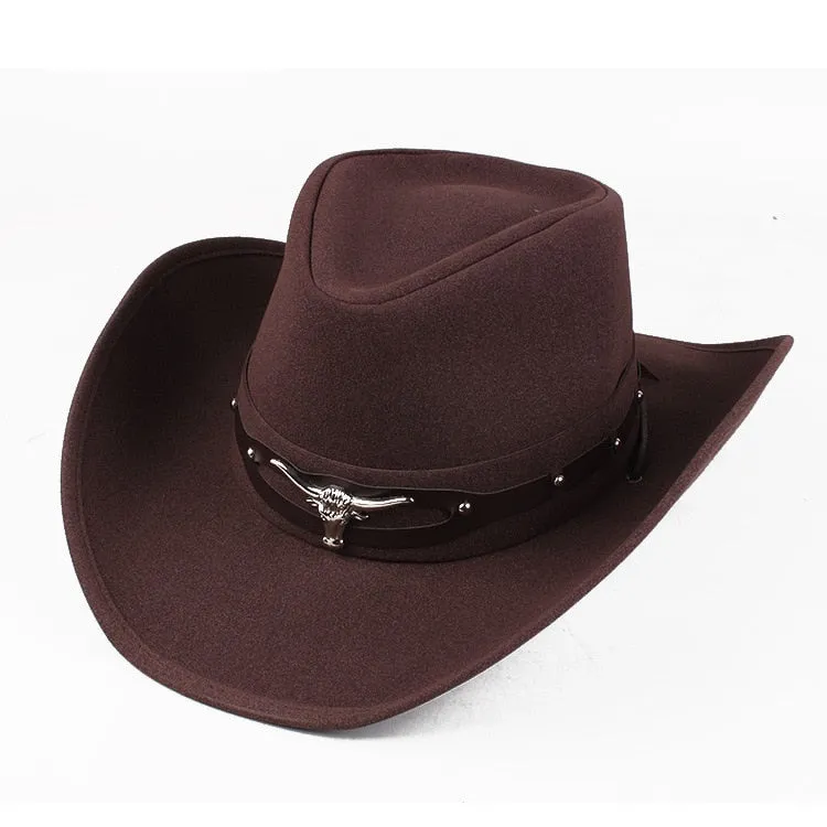 Western Casual Style Patchwork Pattern Jazz Cowboy Hat