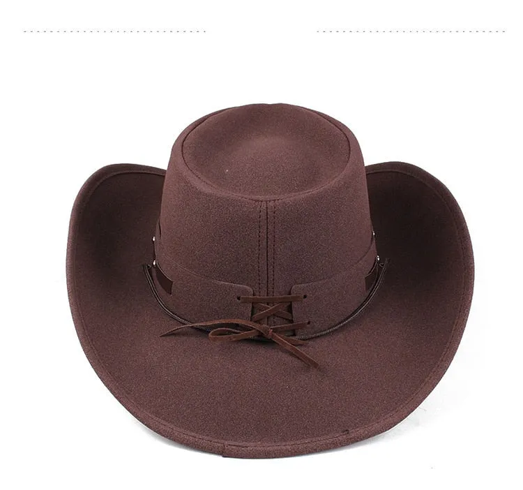 Western Casual Style Patchwork Pattern Jazz Cowboy Hat