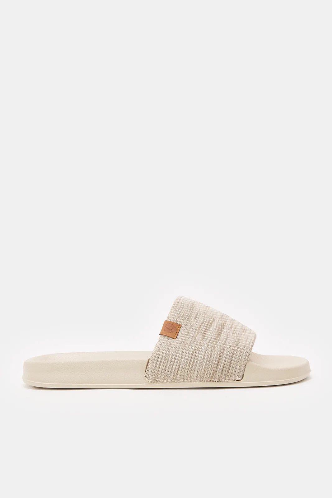 Men Beige Padded Slide