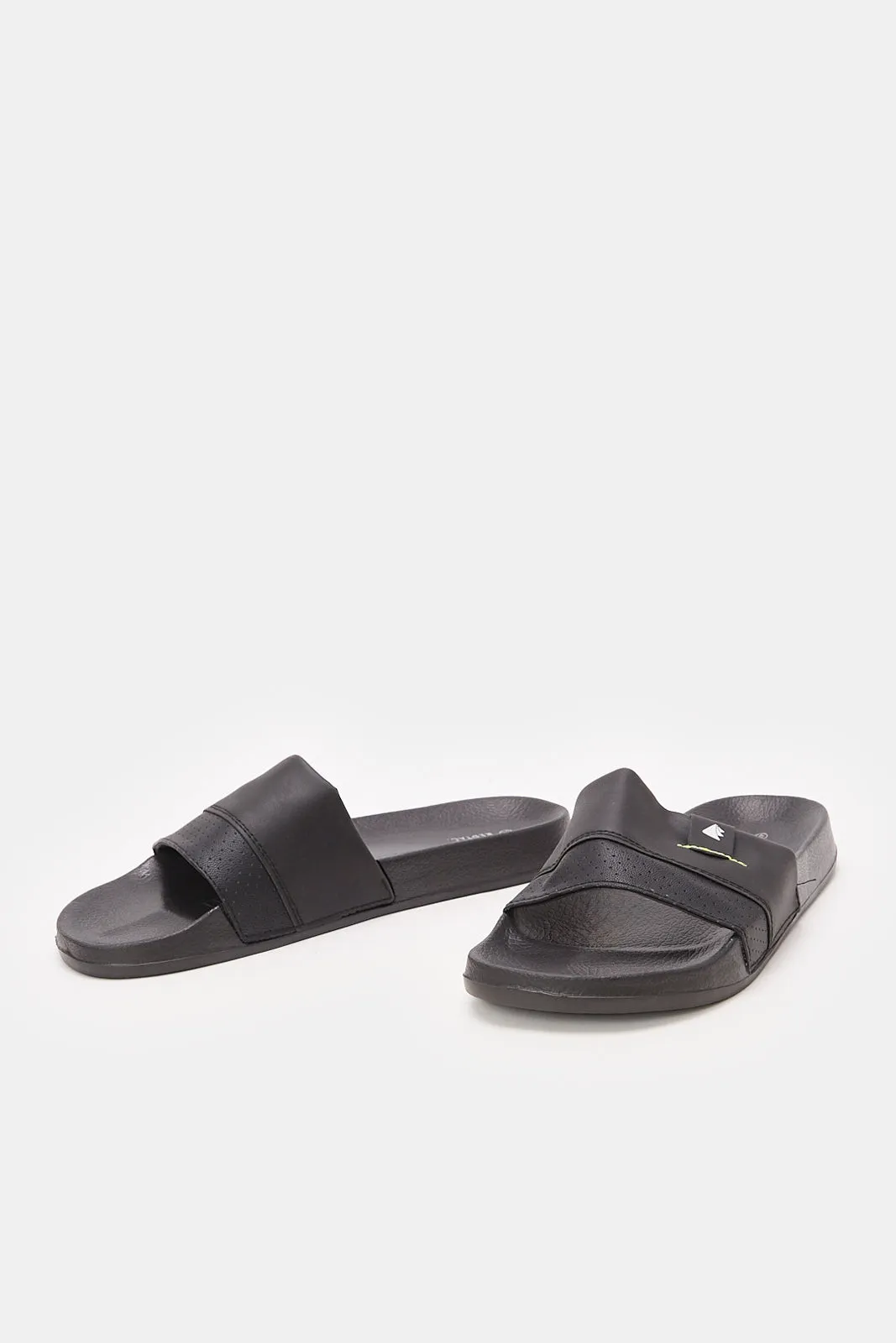 Men Black Padded Slide