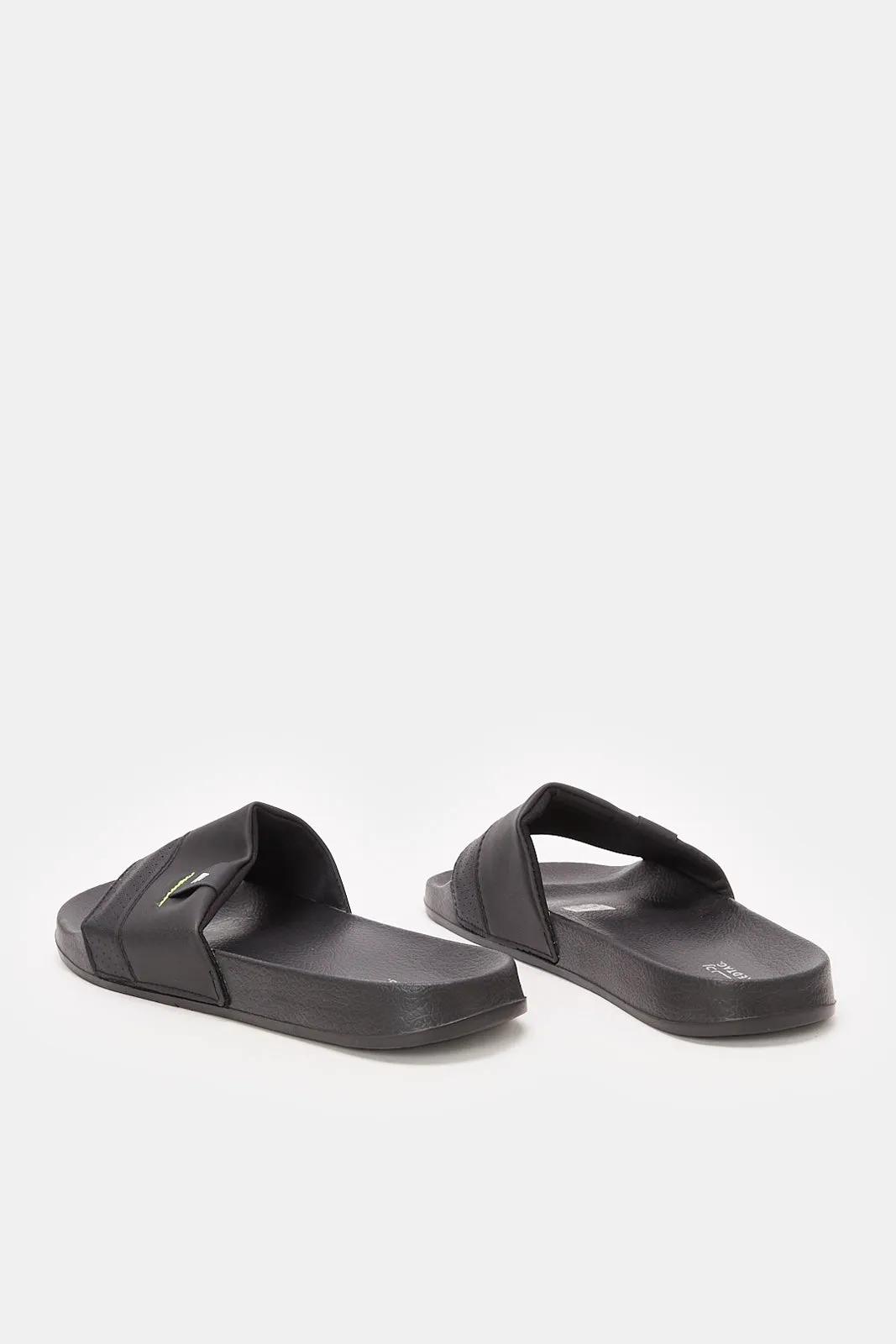 Men Black Padded Slide