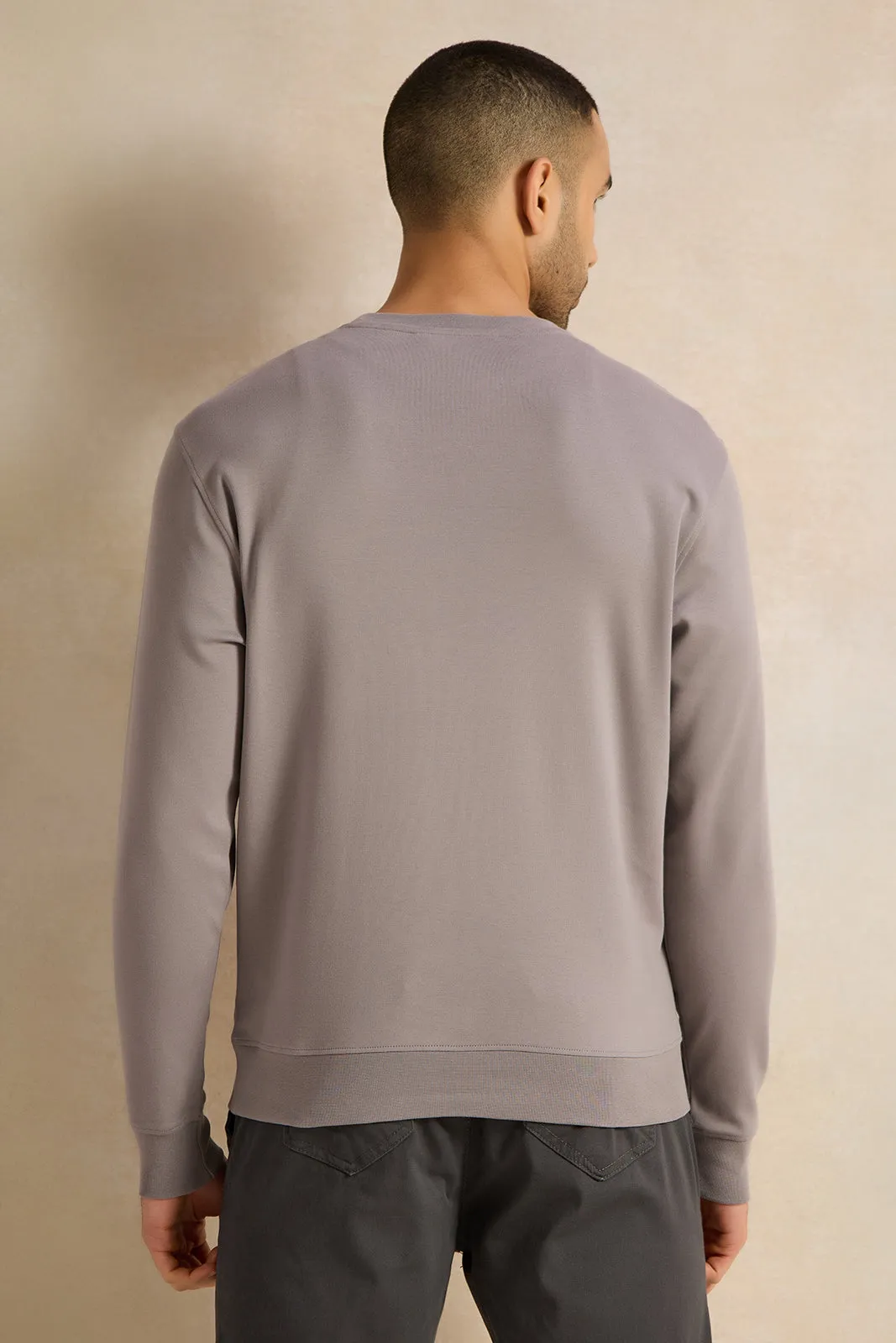 Men Grey Lounge Sweatshirt