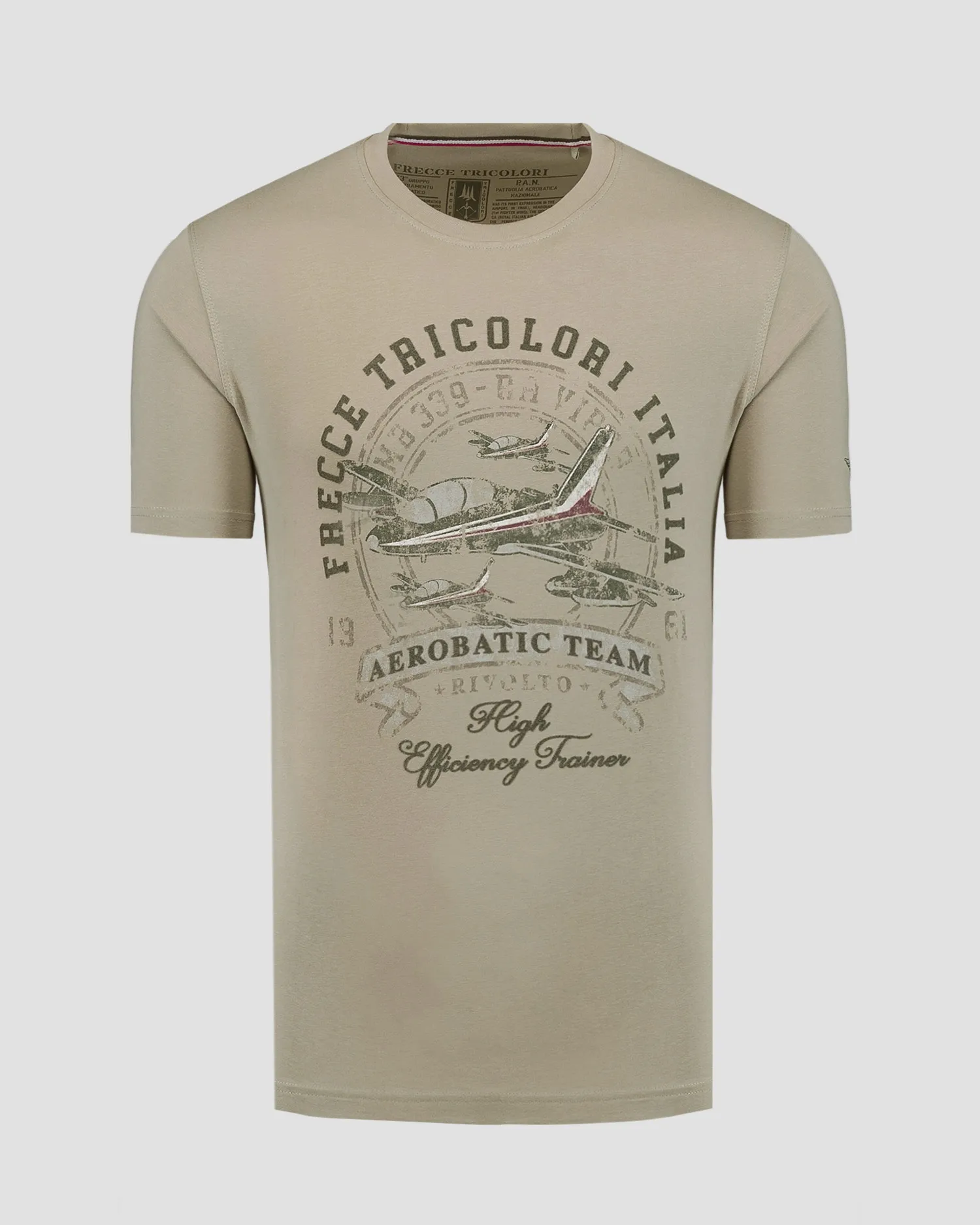 Men’s beige T-shirt Aeronautica Militare 242TS2334J641-7288