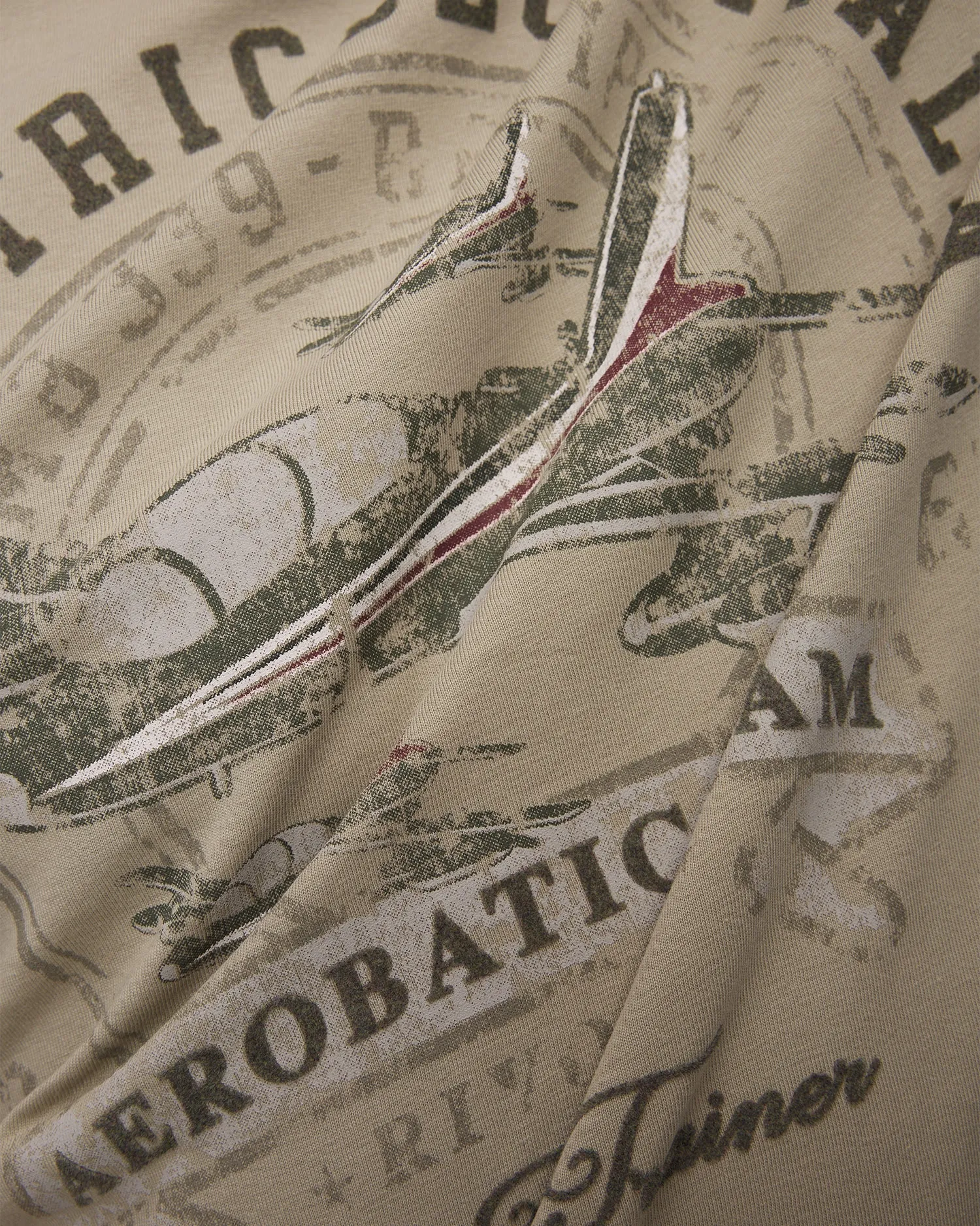 Men’s beige T-shirt Aeronautica Militare 242TS2334J641-7288