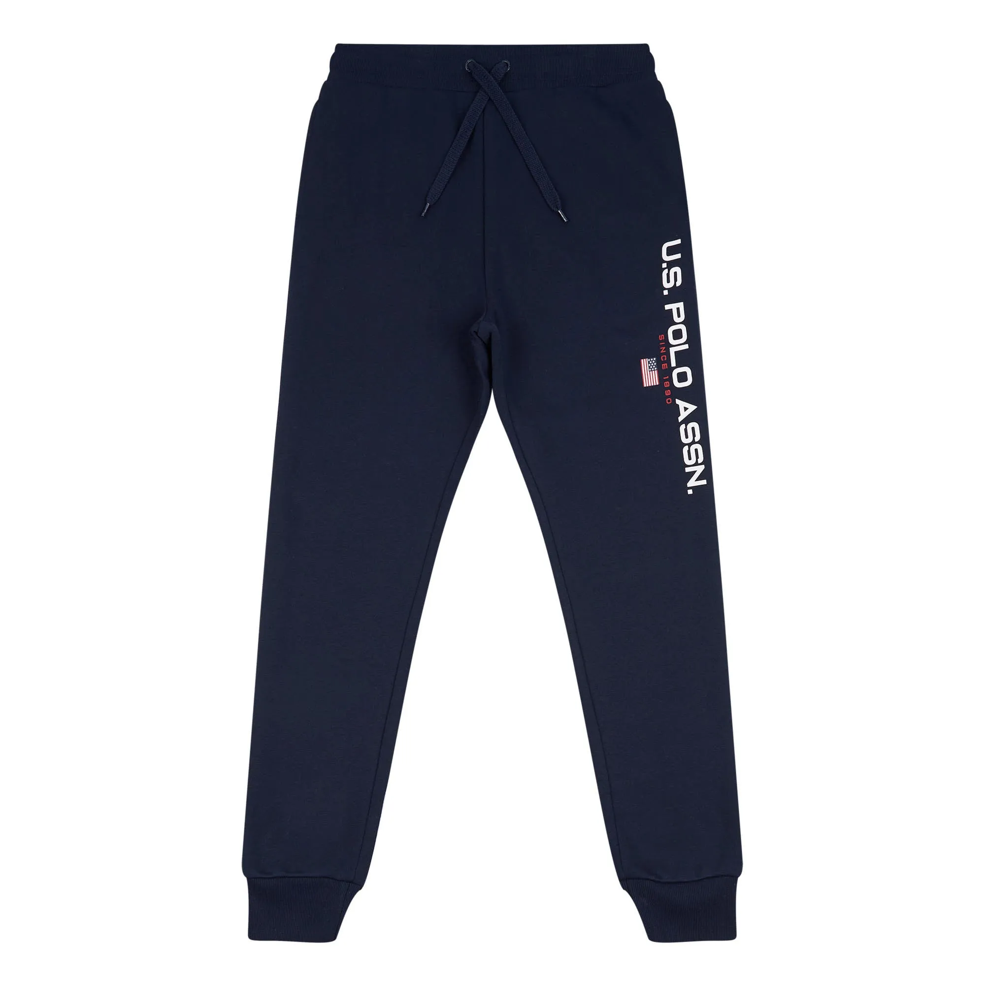 Mens Block Flag Graphic Joggers in Navy Blue