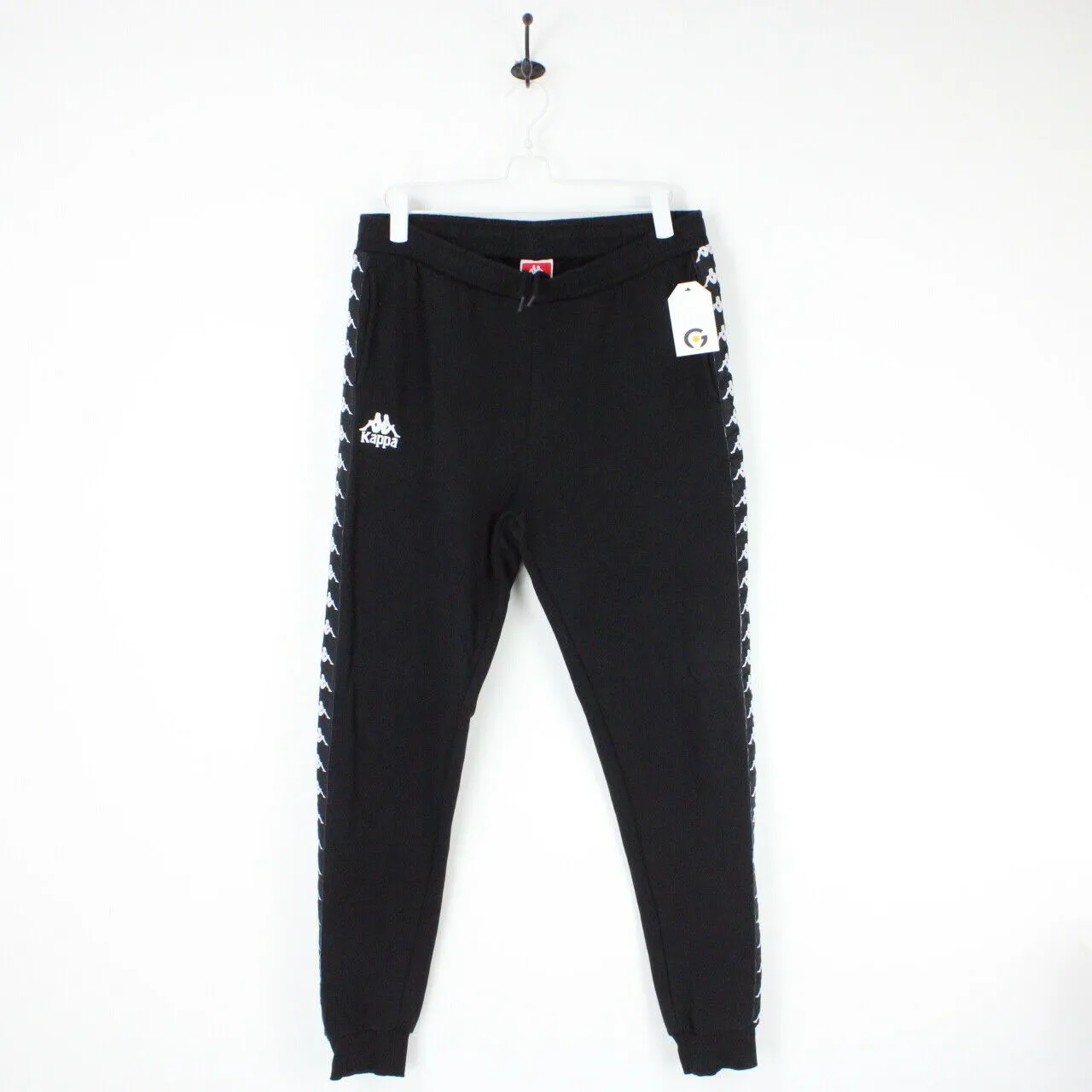 Mens KAPPA Joggers Black | Large