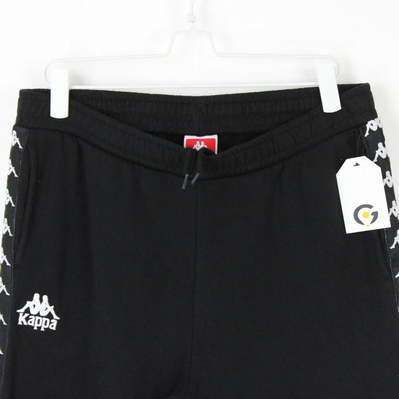 Mens KAPPA Joggers Black | Large