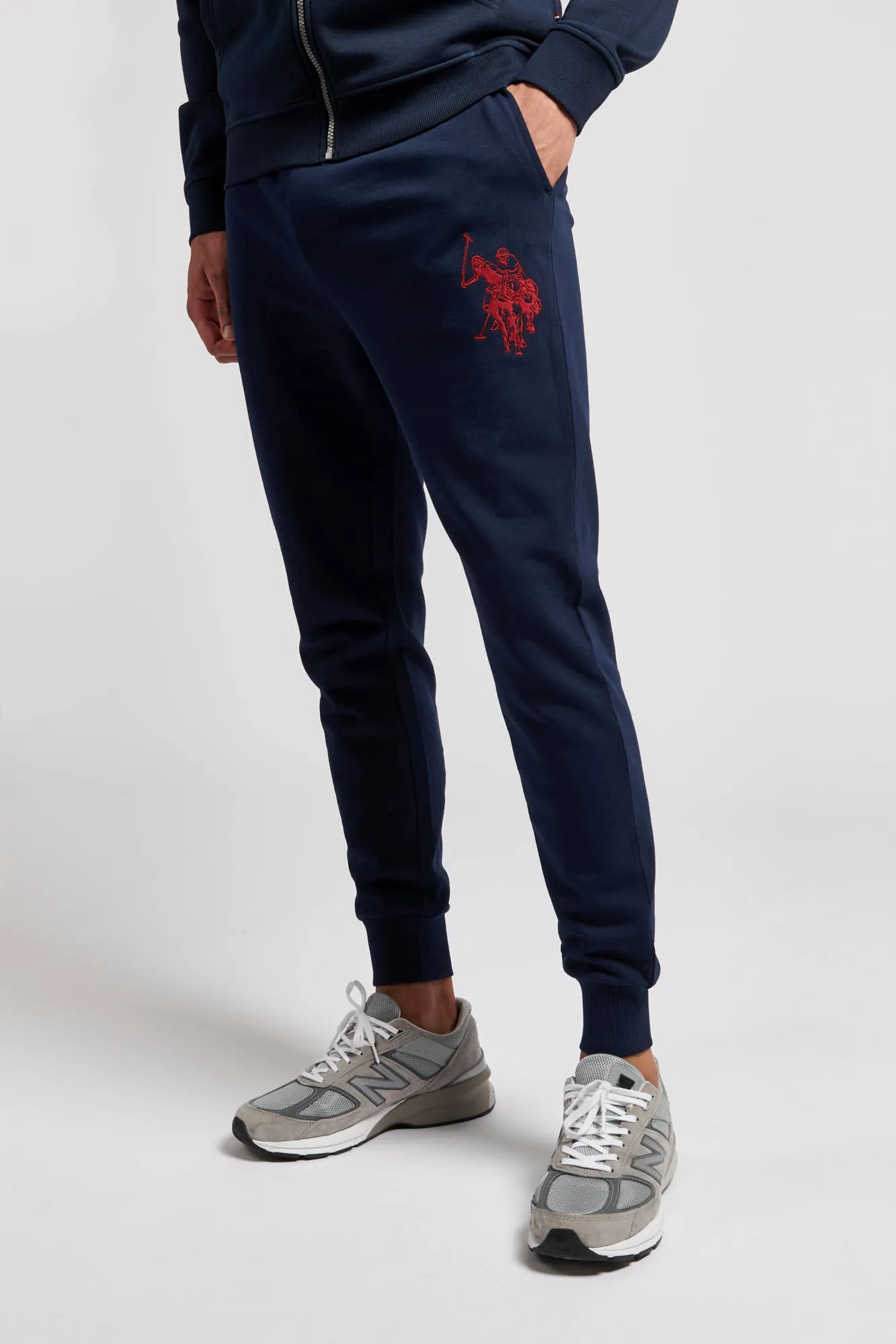 Mens Large Logo Joggers in Navy Blue