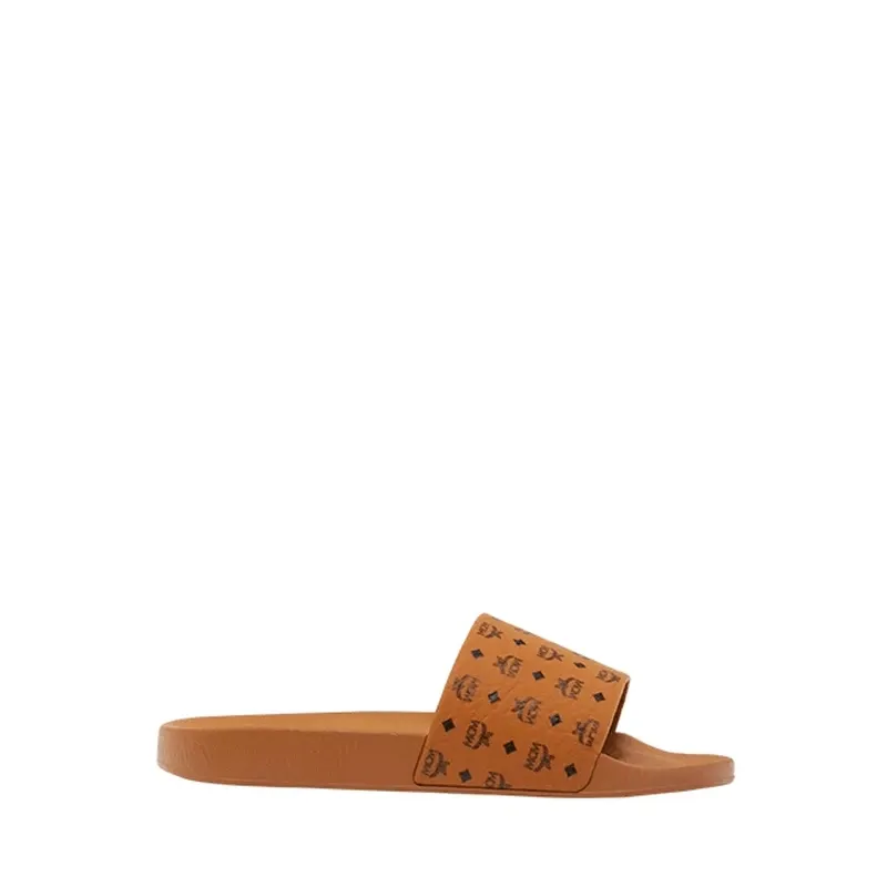 Men's MCM Monogram Print Slide