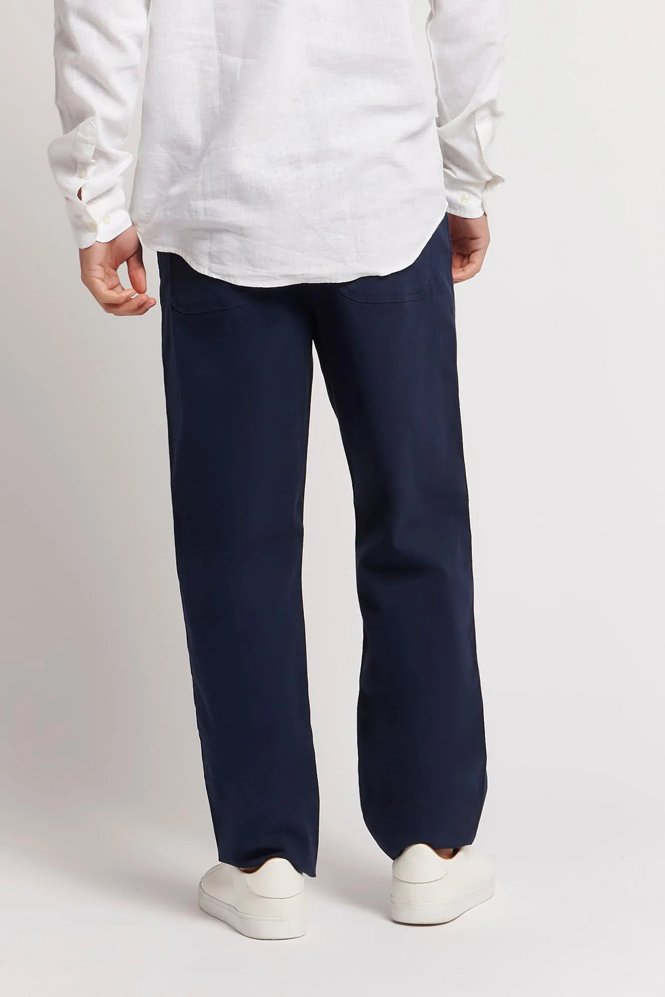 Mens Worker Trousers in Navy Blue