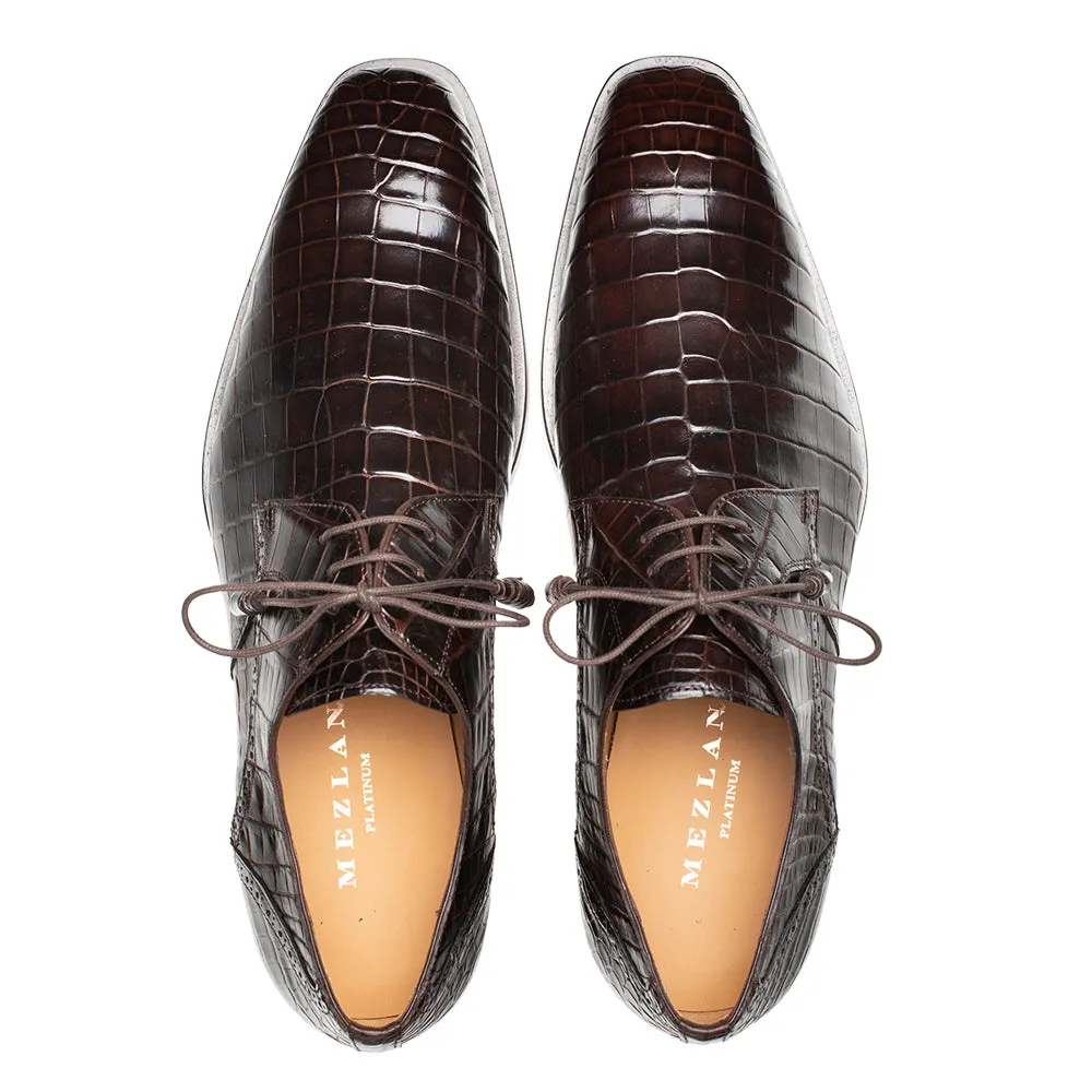 Mezlan Dandy EX4967-J Men's Shoes Exotic Alligator Lace-Up Derby Oxfords (MZ3778)