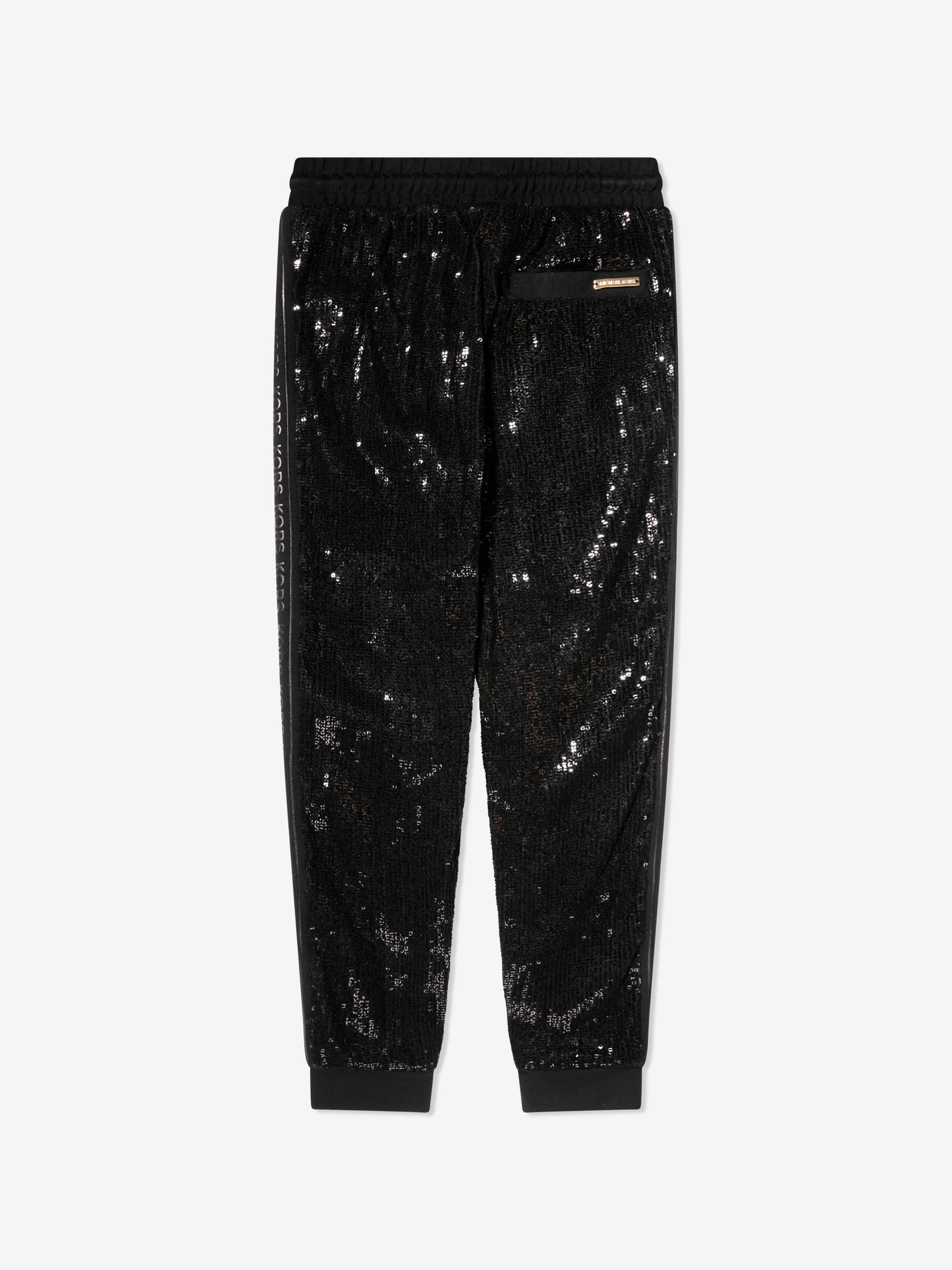 Michael Kors Girls Sequin Joggers in Black