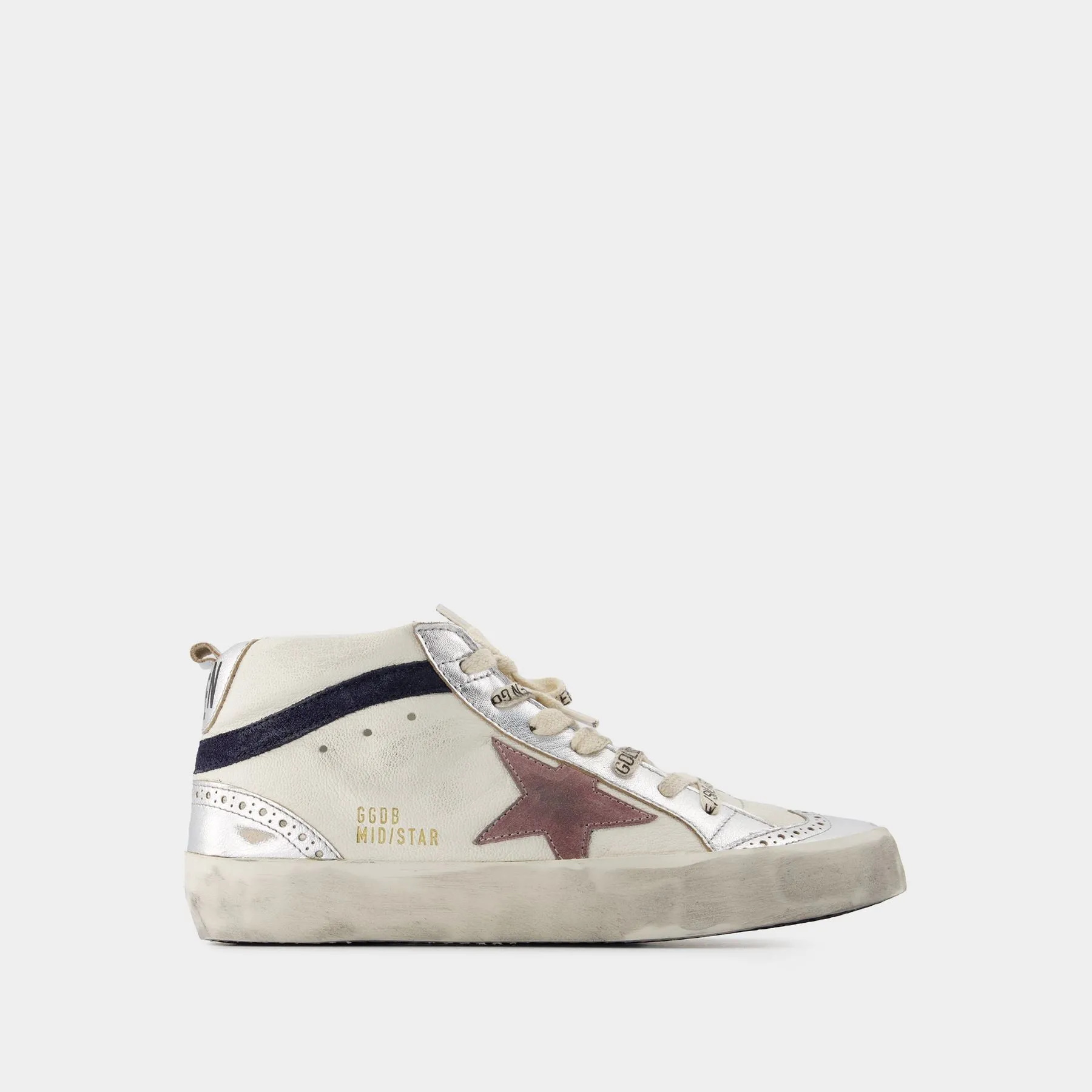 Mid Star Sneakers - Golden Goose Deluxe Brand - Leather - White