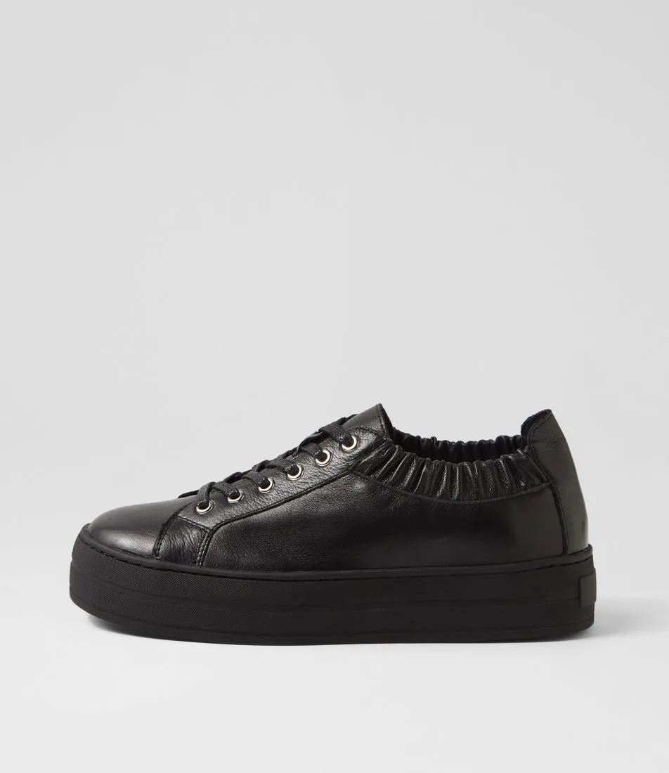 MIDAS Sully Black Leather Sneakers