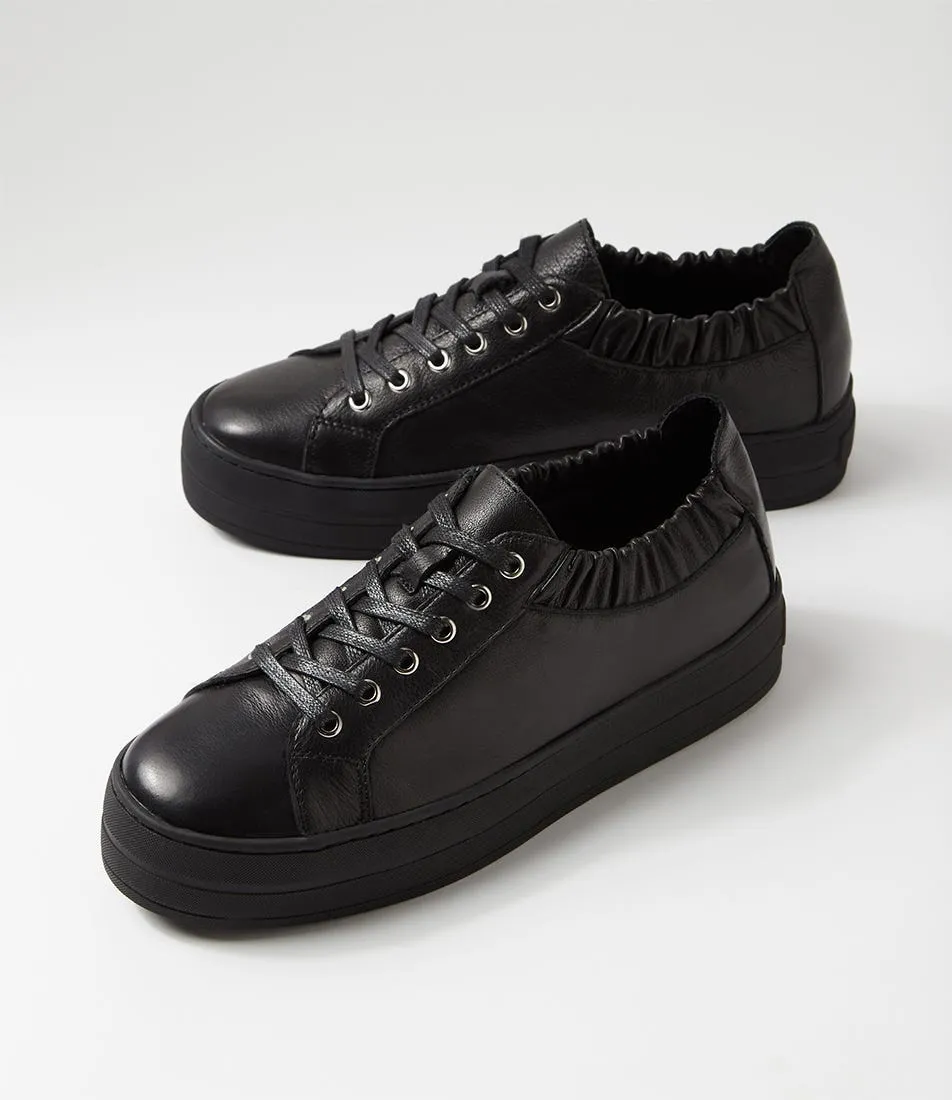 MIDAS Sully Black Leather Sneakers