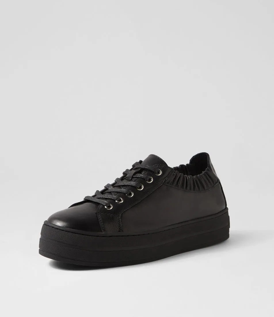 MIDAS Sully Black Leather Sneakers