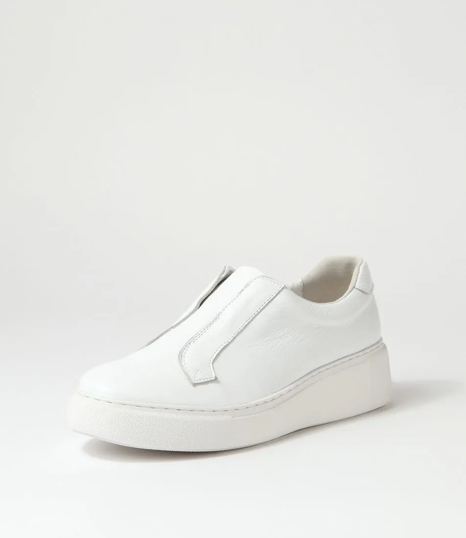 MIDAS Yeera White Leather Sneakers