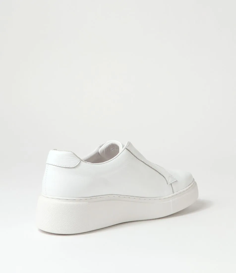 MIDAS Yeera White Leather Sneakers