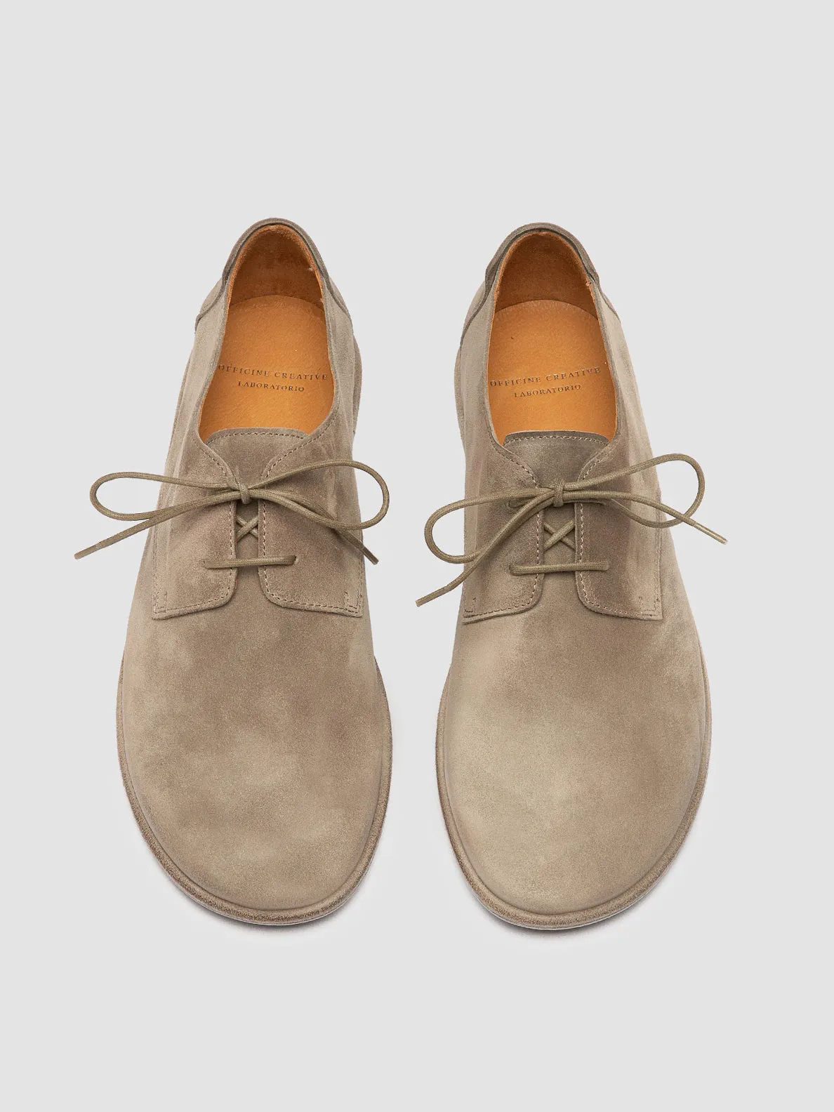 MIENNE 003 - Grey Suede Derby Shoes