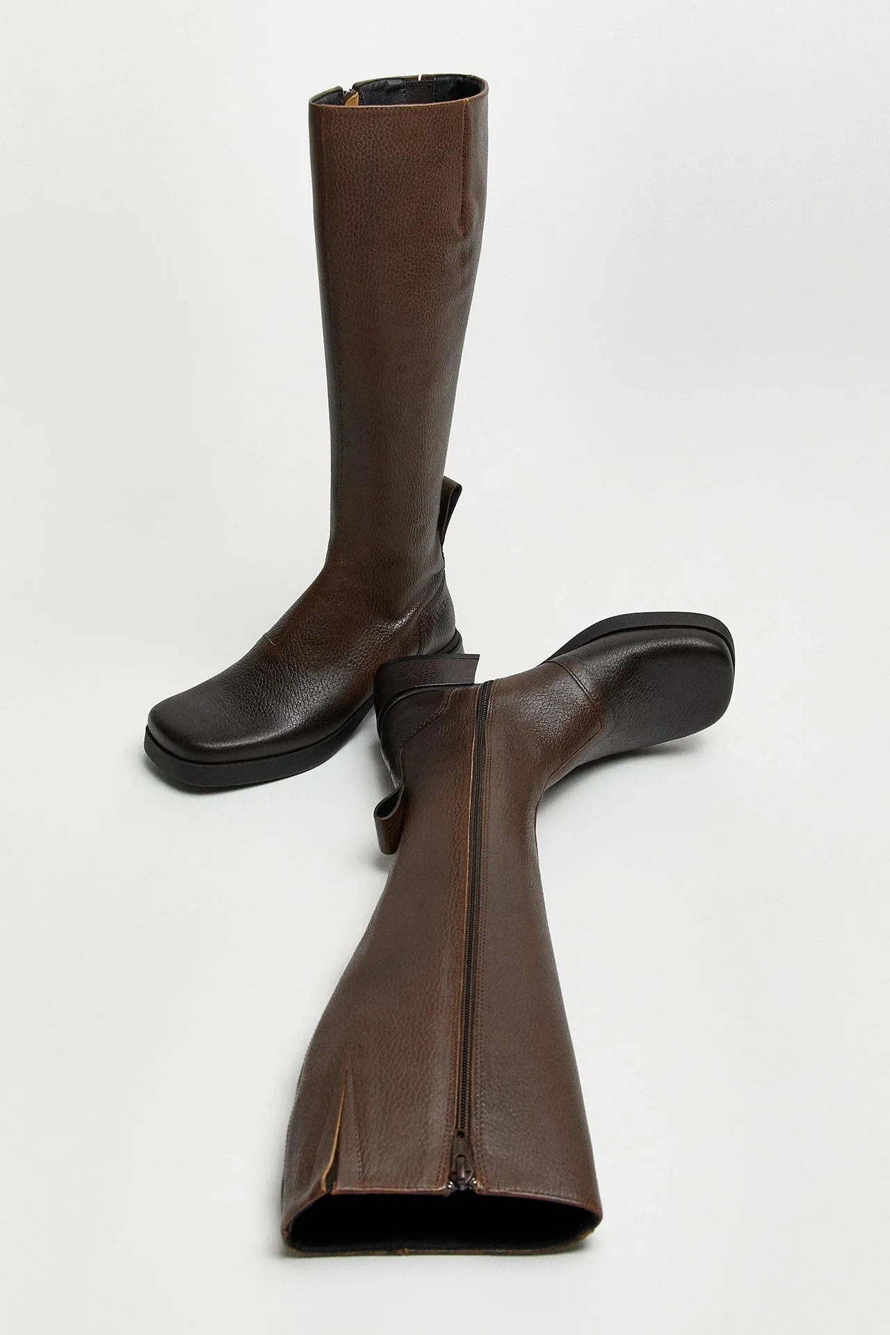 MIISTA BRUNILHDA BROWN TALL BOOTS