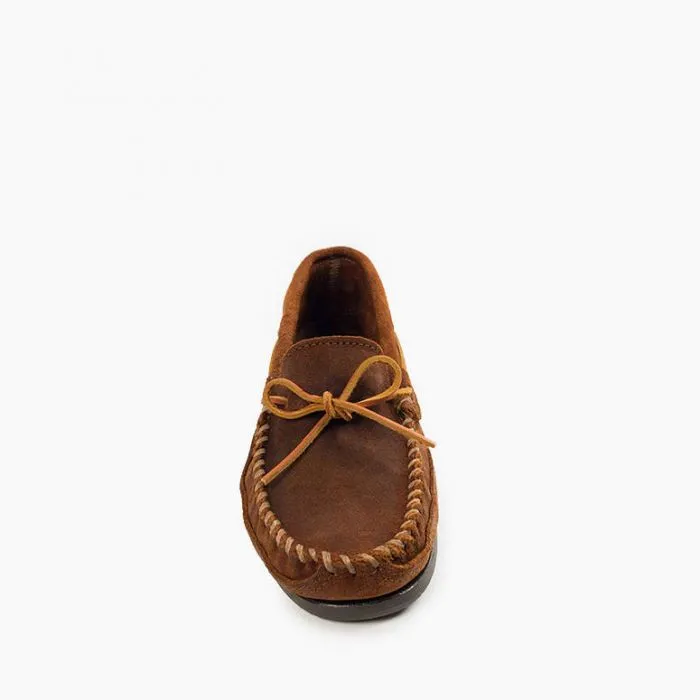 Men's Hardsole Leather Moccasins - Minnetonka Double Bottom Ruff