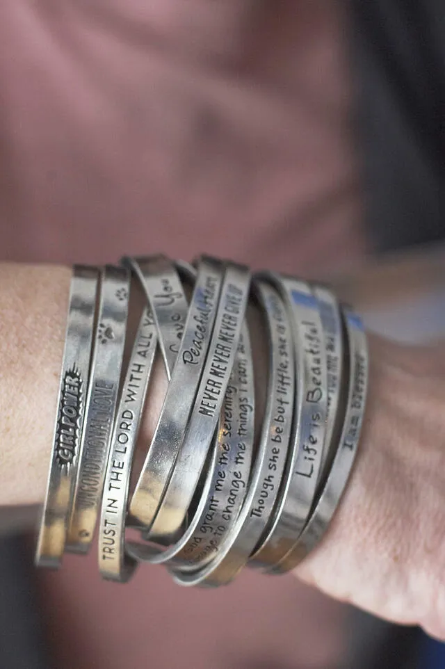 Mix & Match 2-Piece Inspirational Cuff Bracelets USA.