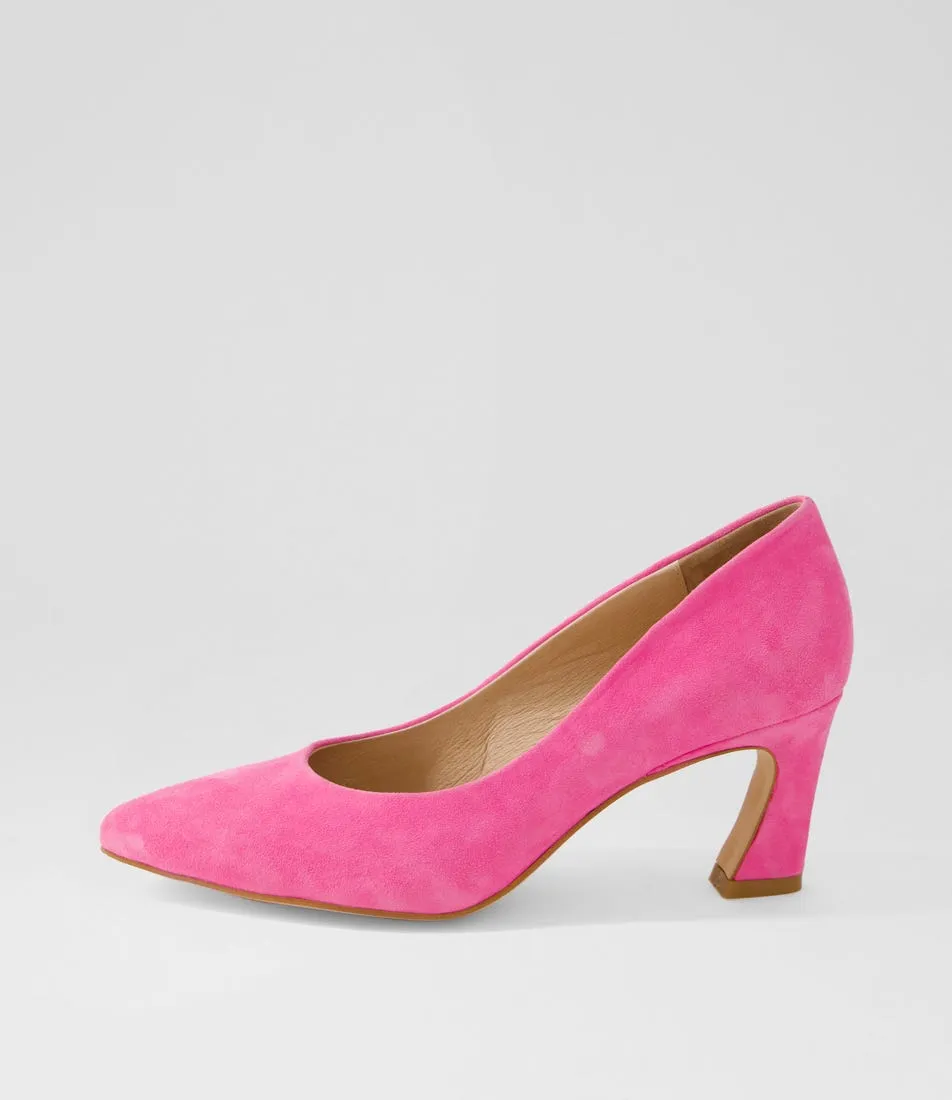 MOLLINI Charli Bright Pink Suede Heels