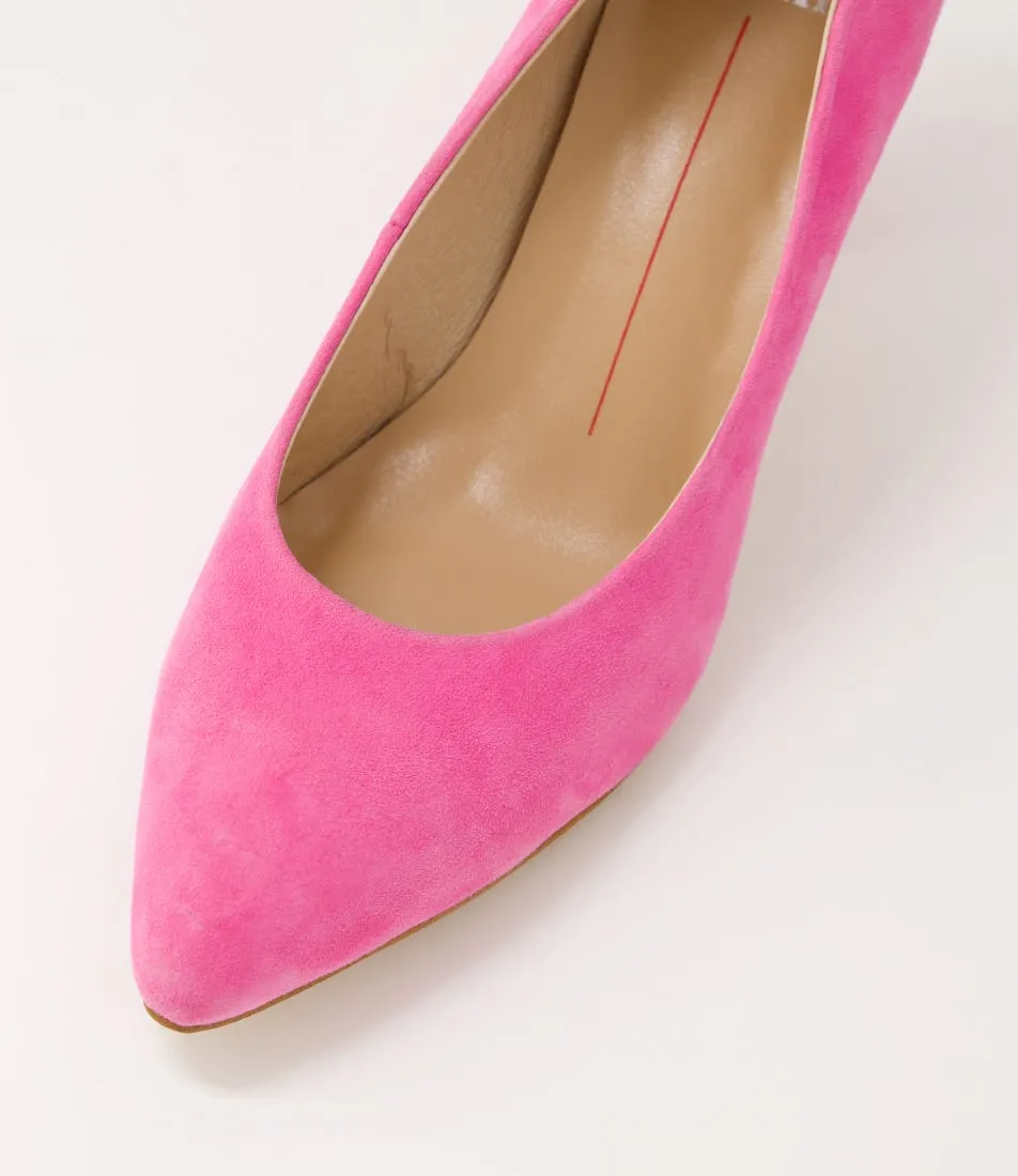 MOLLINI Charli Bright Pink Suede Heels