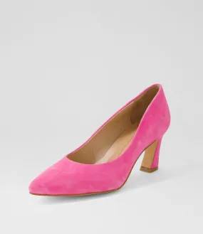 MOLLINI Charli Bright Pink Suede Heels