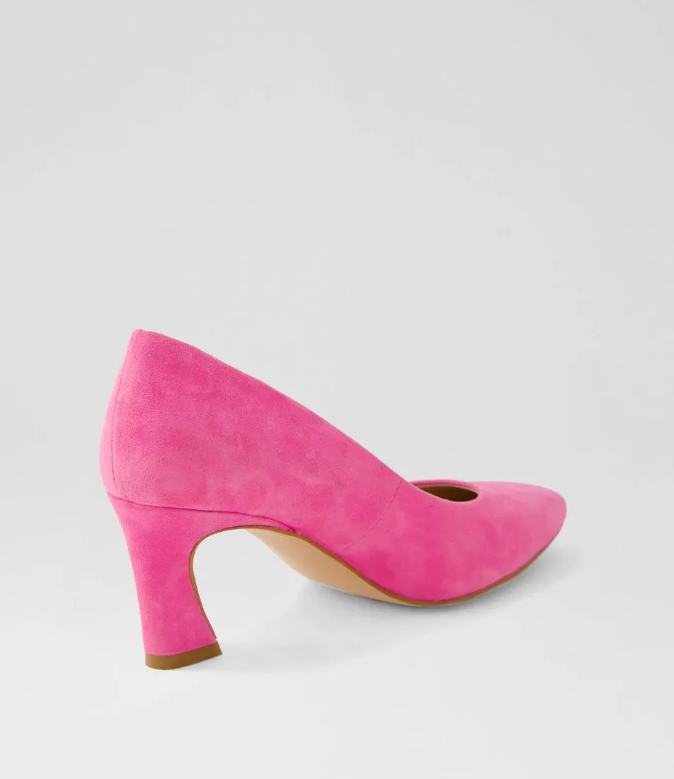 MOLLINI Charli Bright Pink Suede Heels