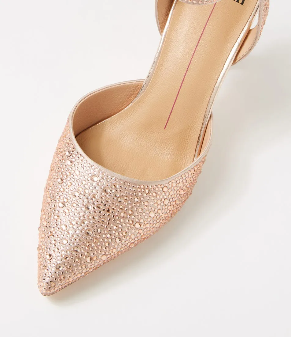 MOLLINI Teya Rose Gold Jewels Pump Heels