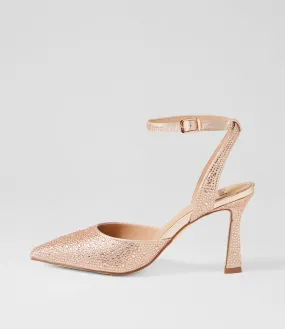 MOLLINI Teya Rose Gold Jewels Pump Heels