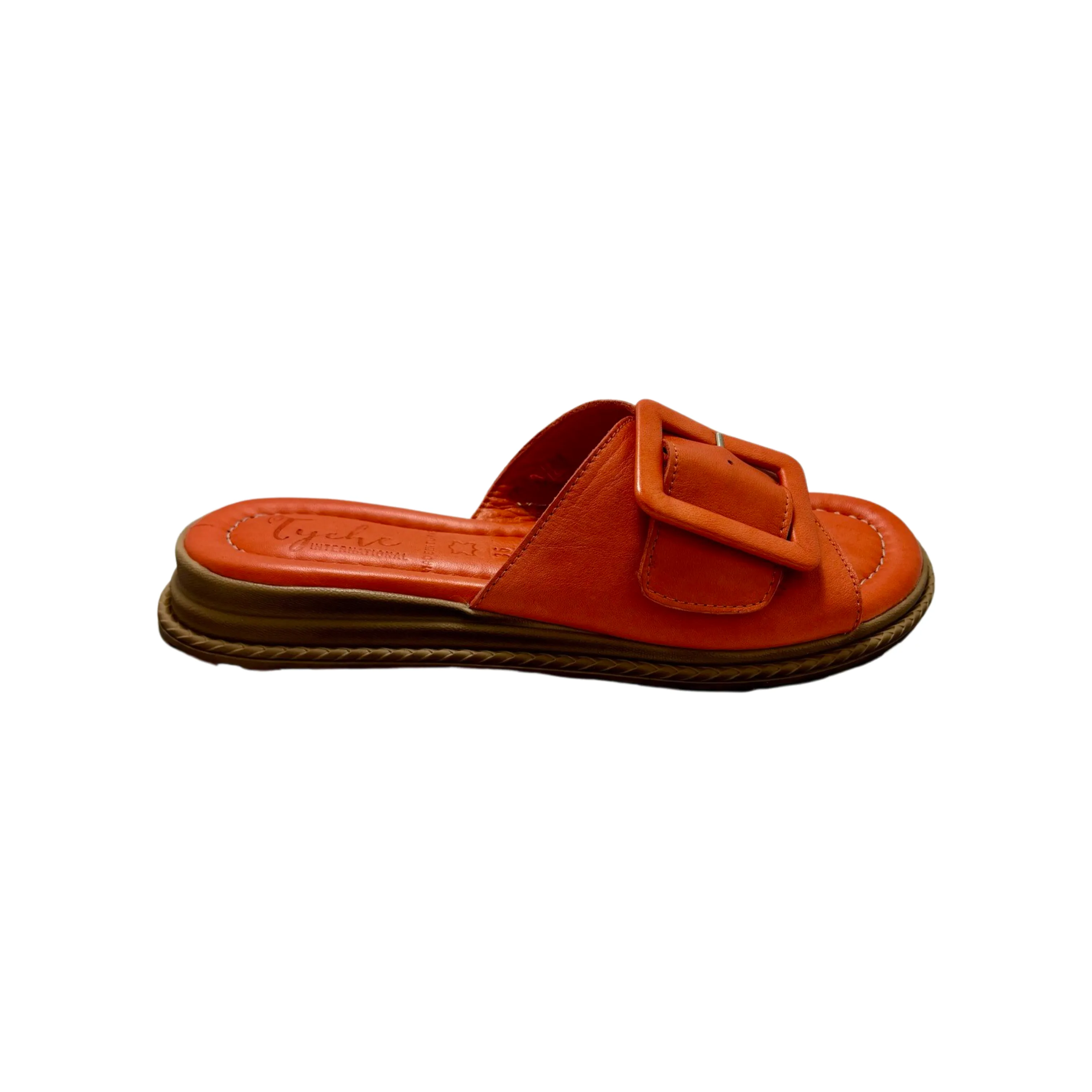 Orange Leather Monroe Slide