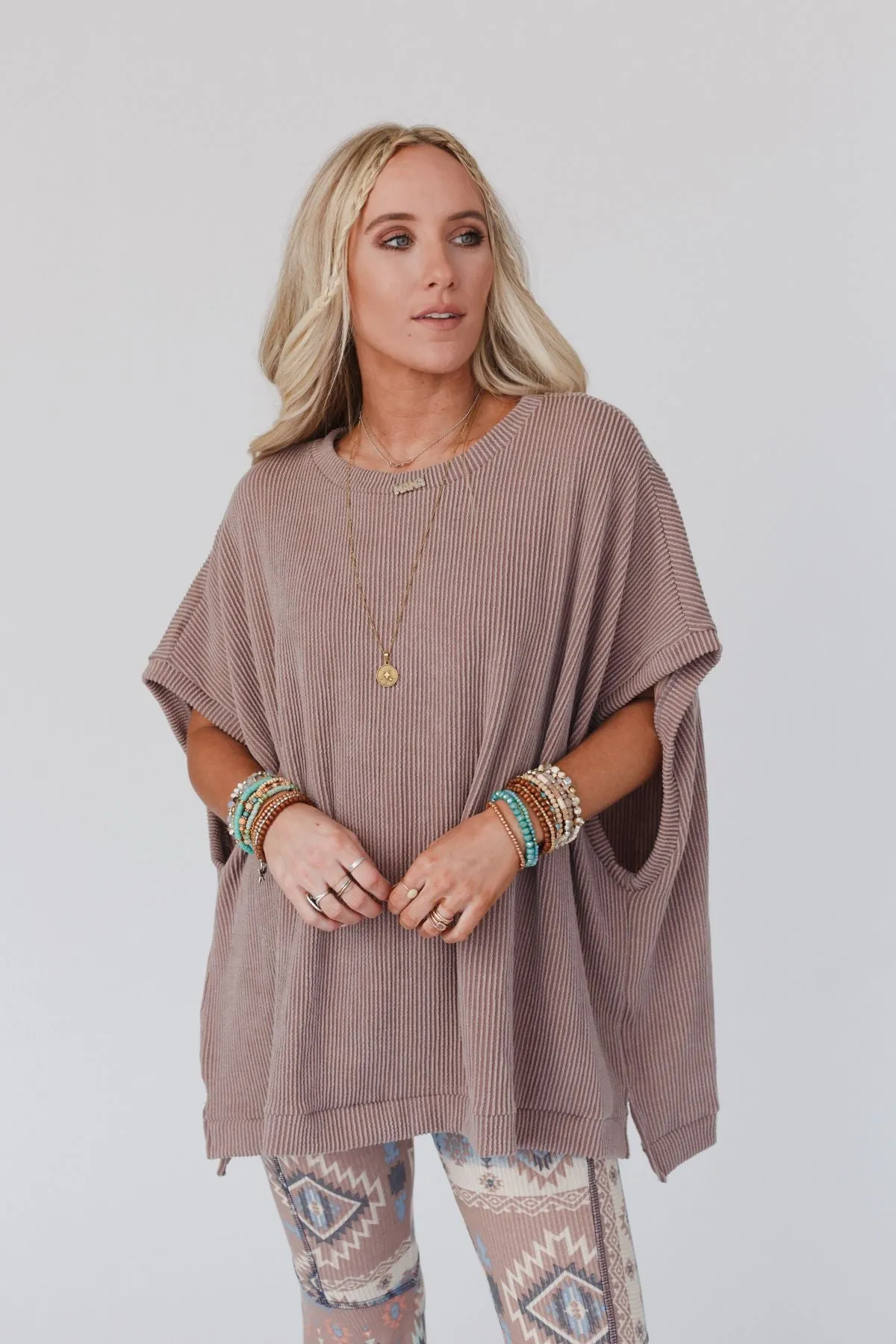 Acorn Knit Top with Moon Glow Texture