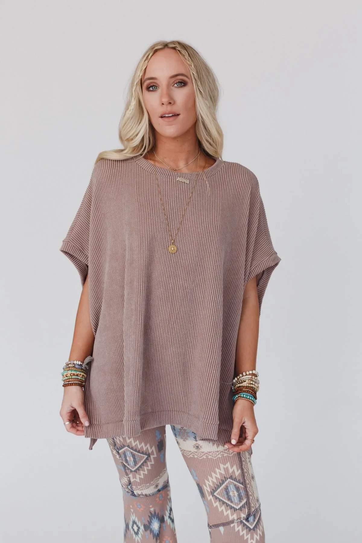 Acorn Knit Top with Moon Glow Texture