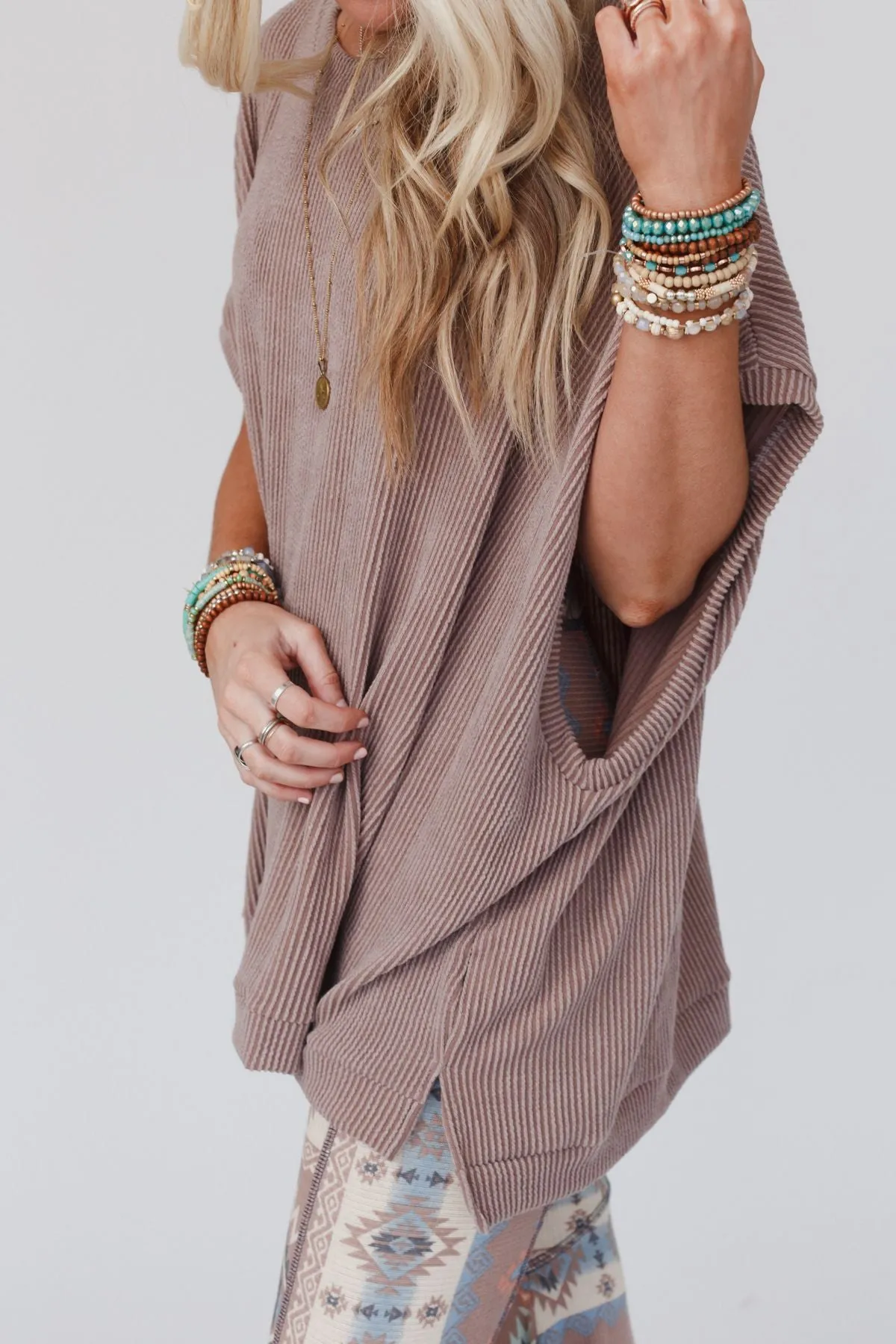 Acorn Knit Top with Moon Glow Texture