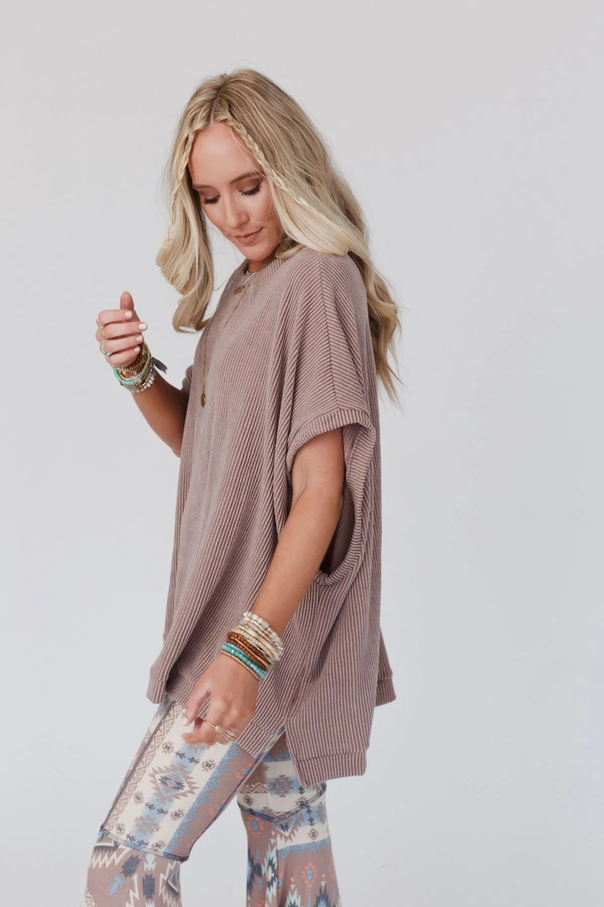 Acorn Knit Top with Moon Glow Texture