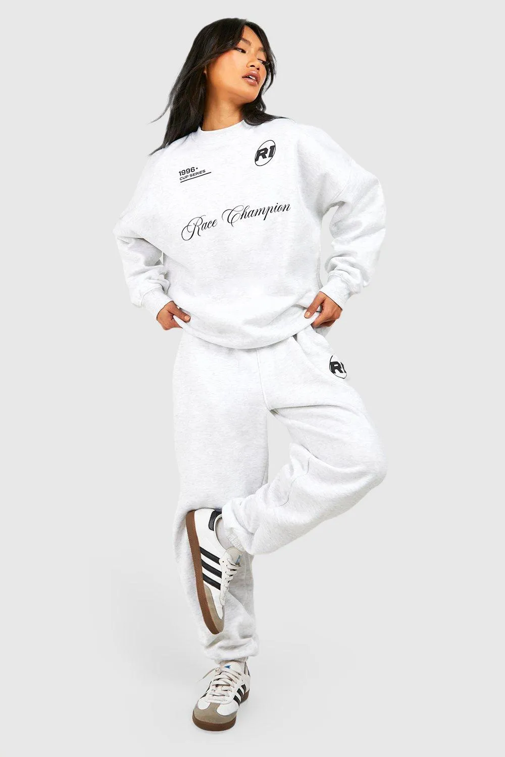 Motorsport Multi Print Oversized Sweatshirt Tracksuit