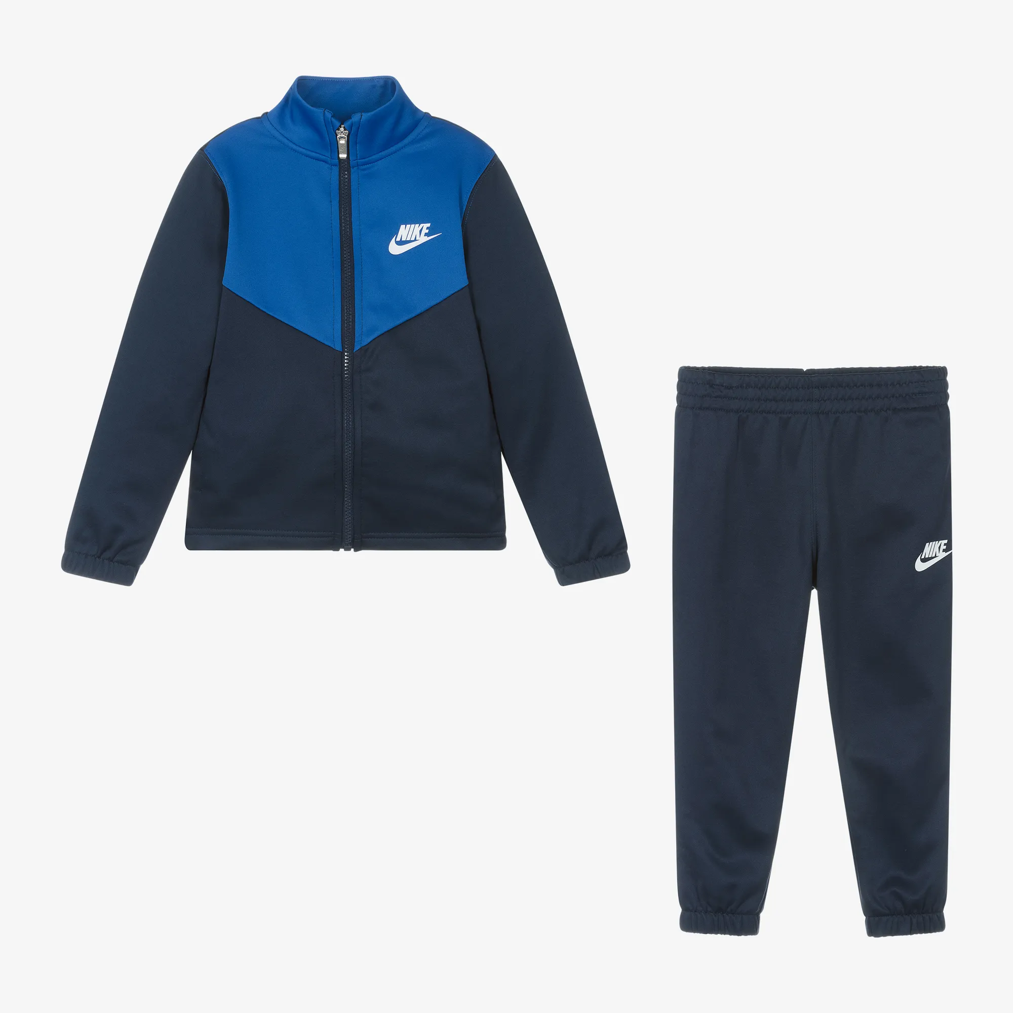 Navy Blue Jersey Swoosh Logo Tracksuit