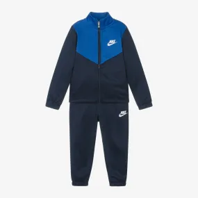 Navy Blue Jersey Swoosh Logo Tracksuit