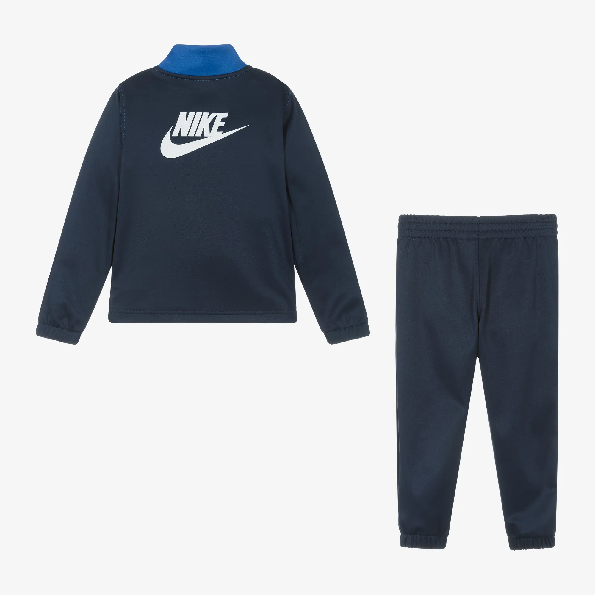 Navy Blue Jersey Swoosh Logo Tracksuit