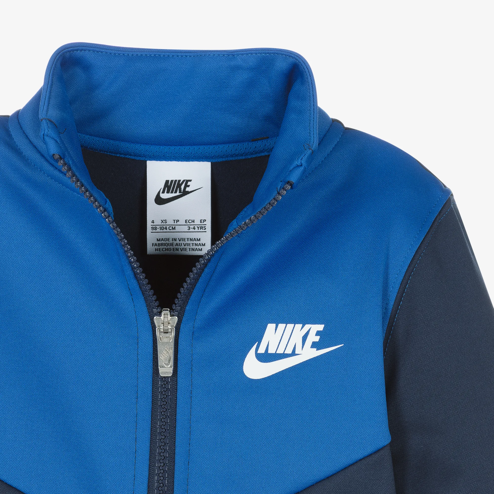 Navy Blue Jersey Swoosh Logo Tracksuit