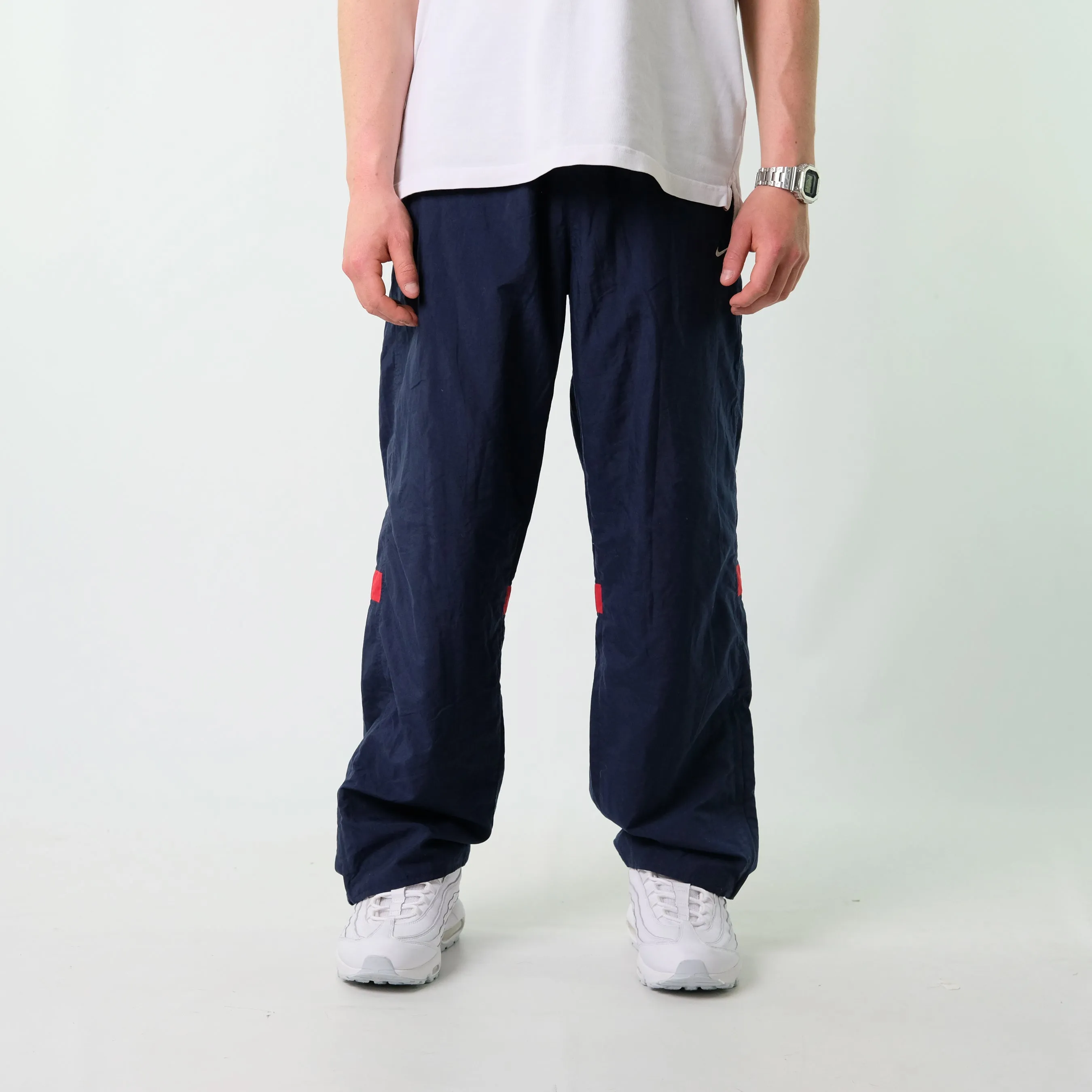 Navy Blue y2ks Nike Tracksuit Bottoms  Baggy Pants (32x30)