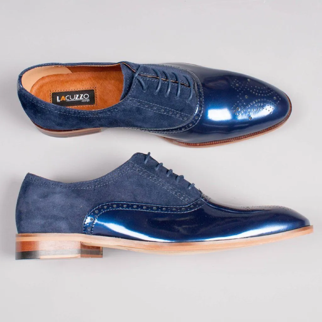 Navy Patent Leather Derby